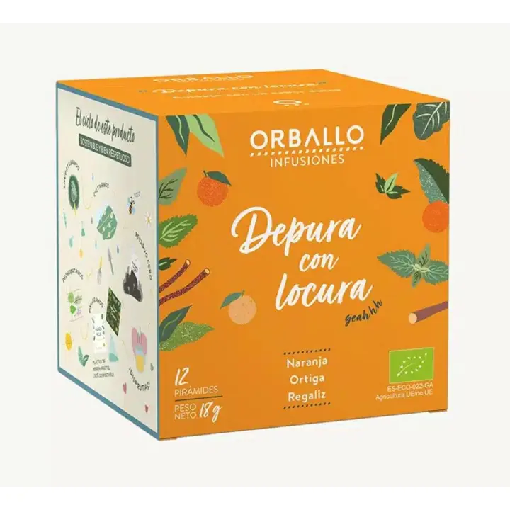 Orballo - Infusión depura con locura 12 pirámides  ecológico - 1