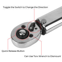 Llave De Torque Ajustable Profesional NICEYARD 5-25N.m Para Desmontaje De Moto Y Coche Con Adaptador 1/4'' Y 3/8'' Herramienta Manual Antideslizante De Aleación - details 4
