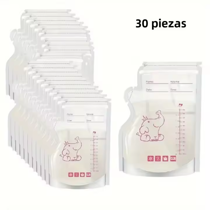 30/60 Paquetes De Bolsas De Almacenamiento De Leche Materna Y Alimentos Para Bebés 250ml BPA Gratis Seguras Para El Congelador Y Alimentación Fácil - 1