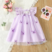 Vestido De Princesa Para Niñas Con Alas De Mariposa Y Tirantes Colgantes Vestido De Malla Lindo Para Verano Adecuado Para Niñas De 0-3 Años Estilo Cute Material Poliéster - details 13