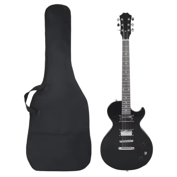 vidaXL Guitarra Eléctrica para Principiantes con Funda Instrumento 4/4 39" Color Negro,  Marrón y negro, y mas - 1