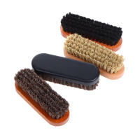 Cepillo De Cuidado Y Limpieza Para Manillar Y Zapatos De Piel Con Pelo De Caballo Y Madera Herramienta De Detalles Para Coche - details 5