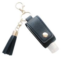 2 botellas de viaje con clave y Funda de cuero para desinfectante de Manos, rellenable, a prueba de fugas, ideal para Viajes al Aire Libre y escolares - details 0