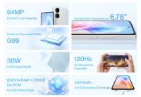 Teléfono - Meizu Note 21 Pro 8GB+256GB, Cámara 64MP+13MP+2MP, Pantalla HD+ 6.78" 120Hz, Procesador Helio G99, Bateria 5000mAh cargar rápido 30W, moviles baratos - details 1