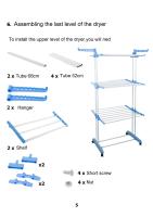 TENDEDERO vertical Percheros De Pie CON RUEDAS TIPO TORRE ,Estante de secado de ropa , colgador de ropa con varillas plegables, almacenamiento compacto, soporte grande, stante de secado de ropa de 3 niveles - details 4