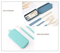 Juego De Cubiertos Portátil Desmontable 4 Piezas Cuchillo Cuchara Tenedor Palillos Set De Cocina Para Viajes Picnics Camping - details 8