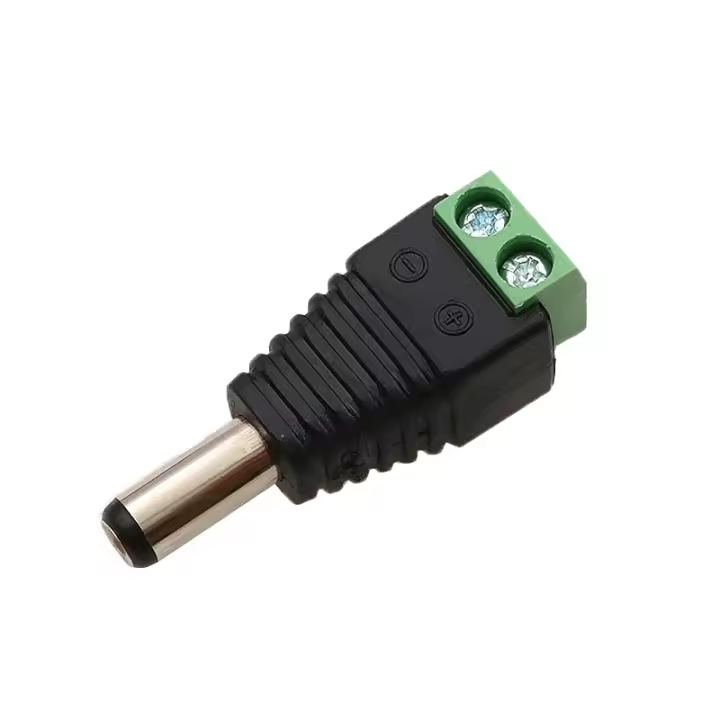 Conector De Poder DC Hembra/Macho 2.1*5.5mm 5pcs Adaptador Para Cadena De Luces LED 5050/5730 Bombilla CCTV Cable Conector - 1