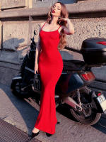 Vestido Largo Bodycon Negro Dulzura Para Mujer Verano 2025 Fiesta Club Noche Callejera Playa Basic High Street Sin Mangas Cuello Cuadrado Sin Decoración Polyester Spandex - details 6