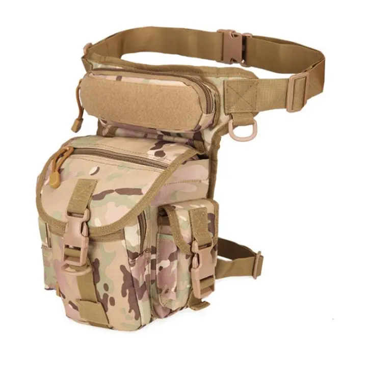 Bolsa De Pierna Multifuncional Impermeable Para Hombres Con Cinturón De Hombro Utillaje Táctico De Montar Y Disparar - 1