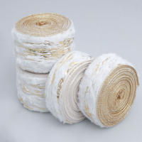 Cinta De Velocidad Blanca Para Decoración De Navidad 1M Ancho 5CM Cinta De Foil Caliente Para Arbol De Navidad Y Coronas - details 10