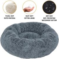 Cama Redonda Para Perros Y Gatos De Tamaño Grande 60cm Alfombra De Peluche Larga Para Invierno Cama De Mascota Suave Y Cálida Para Mediano Y Grande - details 3
