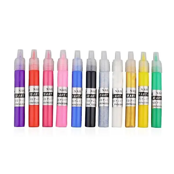 12 bolígrafos para decoración de uñas, esmalte de uñas multicolor - 1