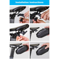 Bolsa De Sillín Para Bicicleta Impermeable Pequeña Almacenamiento Negro Kit De Accesorios Trasero Reflectante MTB Carretera - details 9