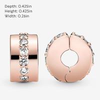 Pandora Timeless - Abalorio de clip para pulsera with enmarkled cúbica Chapada en oro Rosa de, Viene con el embalaje de Caja de regalo original. - details 3