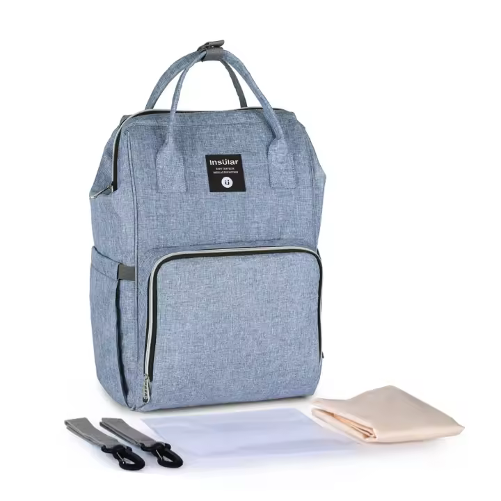 Bolso De Diáspares Para Bebé Insular Gran Capacidad Bolsa De Camarón Para Carrito De Supermercado Estilo Mochila Para Mamá En Embarazo - 1