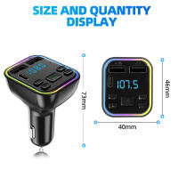 Adaptador De Música Bluetooth Para Coche Car Charger Handsfree MP3 Player FM Transmisor Receptor Dual USB 3.1A Cargador Rápido Accesorios De Coche - details 5