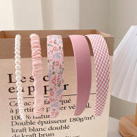 Juego De 5 Piezas De Diademas De Moda Para Mujer Y Niñas Accesorios Para Cabello Headdress Headband Hoop De Tela Nylon Decorativos Para Todas Las Estaciones - details 0