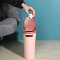 Bandeja De Basura Ecológica De Plástico Silenciosa Y Espaciosa Para Baño Y Cocina Con Tapa Caja De Almacenamiento Creativa Para El Hogar - details 6