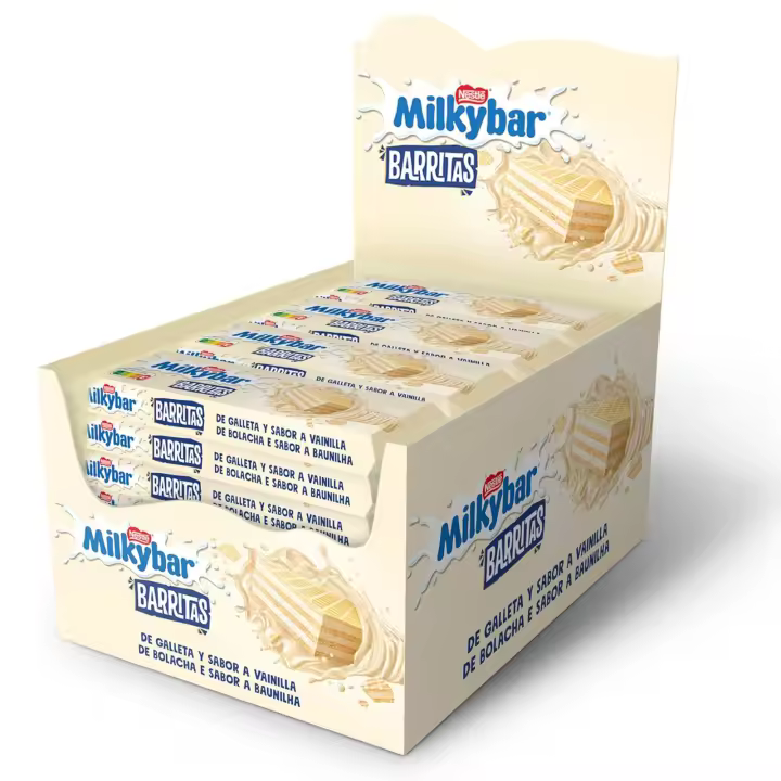 NESTLÉ Mikybar Barrita cubierta de chocolate blanco, 30x30 g - 1