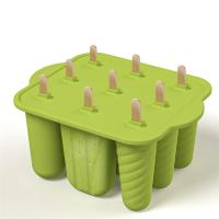 Molde De Helado De Silicona De Grado Alimenticio Con Palitos De Madera 9 Cavidades Para Hacer Popsicles Herramienta De Cocina Para El Verano - details 17