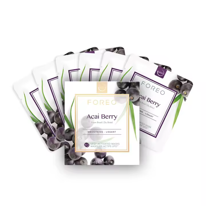 Mascarilla activa UFO Acai Berry, de FOREO - pack de 6 unidades - 1