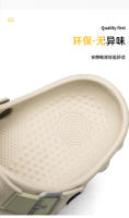 Clogs Verdes Para Hombre 2025 Sandalias De Playa Al Aire Libre Antideslizantes Plataforma Ligera Hueco Saludables Para Jardín - details 6