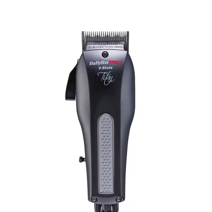BabyLiss Pro Máquina V-Blade Titan Clipper - Máquina de Corte Inalámbrica - Color Negro - FX8700GE - Cortapelos Profesional - Cuchillas Ajustables de Acero Japonés de 45mm - 1