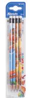 Stelam Lápices HB con Goma – Pack de 4 Lápices Dinosaurio para Niños | Diseño Colorido, 19 cm, Forma Hexagonal | Ideal para Escuela y Regalo - details 2
