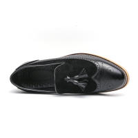 Zapatos De Liderazgo Elegante Para Hombre Casual Formal Slip-on Loafers De Cuero Tassel Para Noche Fiesta Boda Zapatos De Velada - details 2