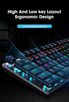 Teclado Mecánico GK410 De 104 Teclas Panel Metálico Luz RGB Verde Negro Té Juegos Completo Sin Impacto Para Computadora - details 19