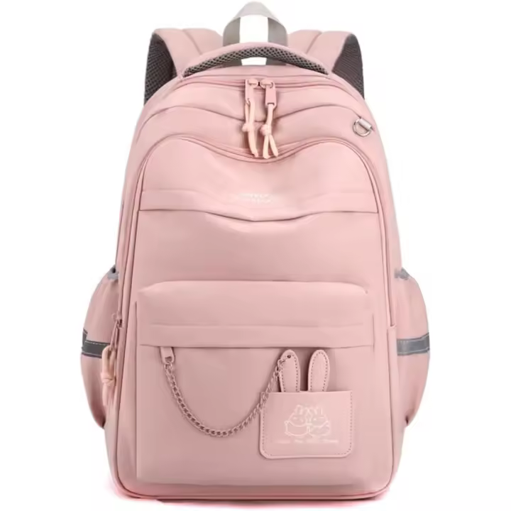 Mochipa para computadora portátil de color sólido para Mujer, Ligera, Con ASA superior, impermeable, mochipa de viaje para trabajo, Rosado - 1