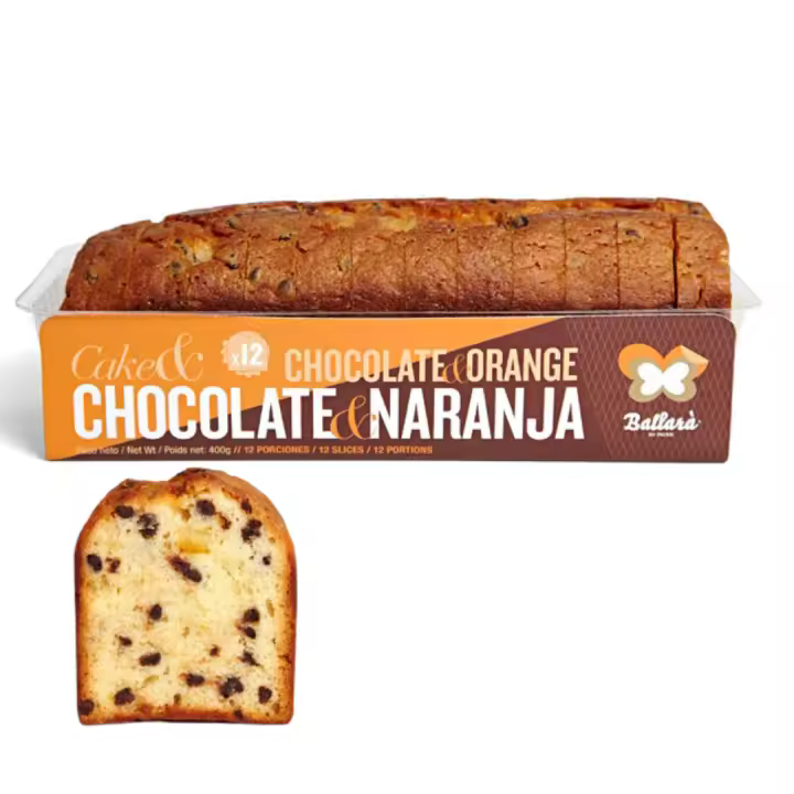 BIZCOCHO CAKE BALLARÁ 400G- DIFERENTES PACKS Y SABORES BROWNIE, CHOCOLATE MARMOL S/A, CHOCOLATE MARMOL, FRUTA  O NARANJA Y CHOCOLATE - 1