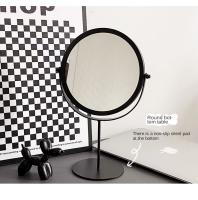 Espejo De Maquillaje Retro Europeo Y Americano Metálico Portátil Para Mesa Espejo Redondo Giratorio Para Vestir Para Niñas - details 1