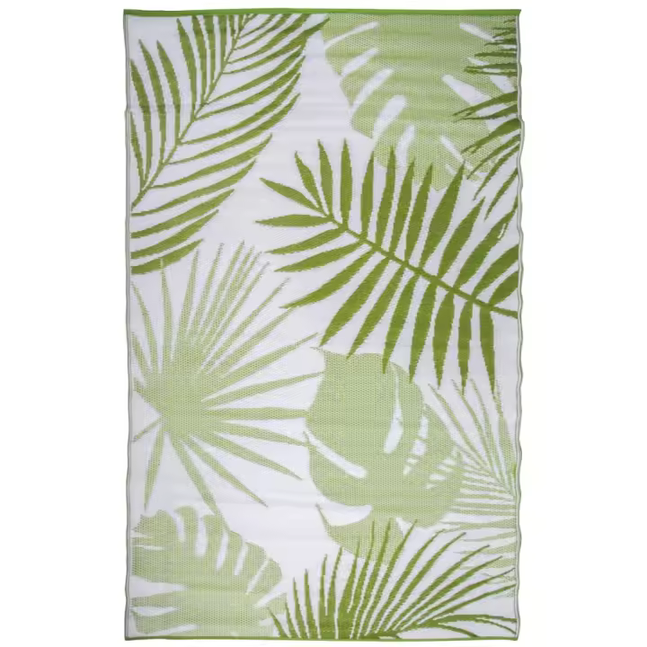 Esschert Design Alfombra de exterior hojas selváticas 241x152 cm OC22 - 1