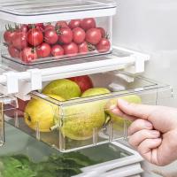 Organizador Frigorifico Transparente Caja de Cajón de Nevera Extraíble Caja de Almacenamiento para Frigorífico con Asa para Nevera Cocina Armarios Fruta Vegetal(8 Cuadrícula). Envío desde España - details 2