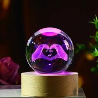 Bola De Cristal Luminosa Con Patrón Tema Del Amor Decoración Para Habitación Sala De Estar Oficina Regalo De Cumpleaños - details 0