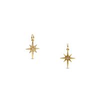 Pandora Charm de estrella brillante de los deseos, diseño dorado de tres capas - details 1