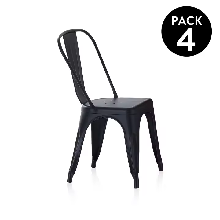Duehome Pack 4 sillas de comedor Tolix - 1