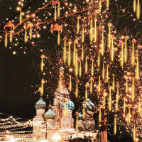 Luces De Hidraulicidad Solar LED Para Decoración De Fiestas Navideñas Y Bodas Al Aire Libre Cadena De Luces De Meteorito Showers Guirnalda De Farolillos Para Exterior - details 7