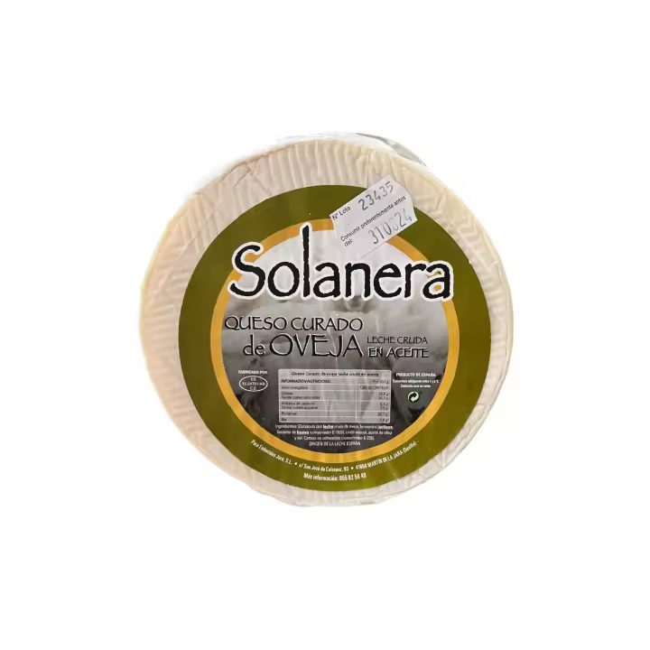 Queso Curado de Oveja en Aceite de Oliva: Explorando la Perfección de la Maduración, Cada Rebanada Revela Historia, Tradición y Plenitud de Sabores Mediterráneos. (1 QUESO DE 1KG APROX) - 1