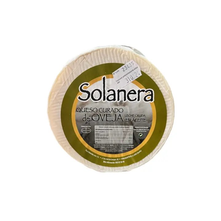 Queso Curado de Oveja en Aceite de Oliva: Explorando la Perfección de la Maduración, Cada Rebanada Revela Historia, Tradición y Plenitud de Sabores Mediterráneos. (1 QUESO DE 1KG APROX) - 1