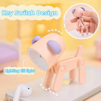Lámpara De Noche LED Mini Plegable Para Escritorio Luz De Animales Lindo Perro Ociel Luces Portátiles Para Decoración De Sala De Estar Regalo Para Estudiantes - details 6