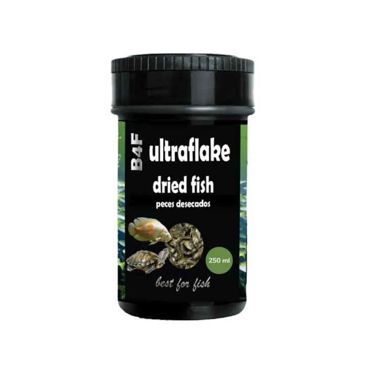 B4F - Ultraflake Dried Fish - Alimento para para Tortugas Acuáticas y Grandes Peces Carnívoros (2 Tamaños) - 1