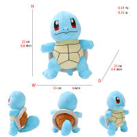 Peluche Wartortle Squirtle Muñeco De Peluche Cartoon Kawaii Para Regalo De Cumpleaños Para Niños Y Amigos Colección De Muñecos Rellenos De Algodón PP - details 0