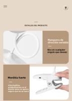 Lámpara De Mesa Portátil LED Con Clip Iluminación Nocturna Para Lectura Luz Táctil De 3 Modos De Brillo Protección Ocular Recargable USB Material ABS - details 14