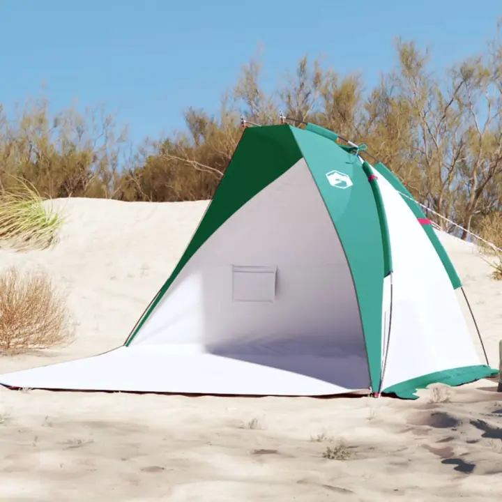 vidaXL Tienda de playa 185T poliéster verde agua 268x223x125 cm - 1