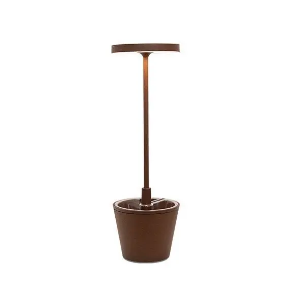 Azafrán Poldina Reverso Corten-Lámpara de Mesa Led H35cm - 1