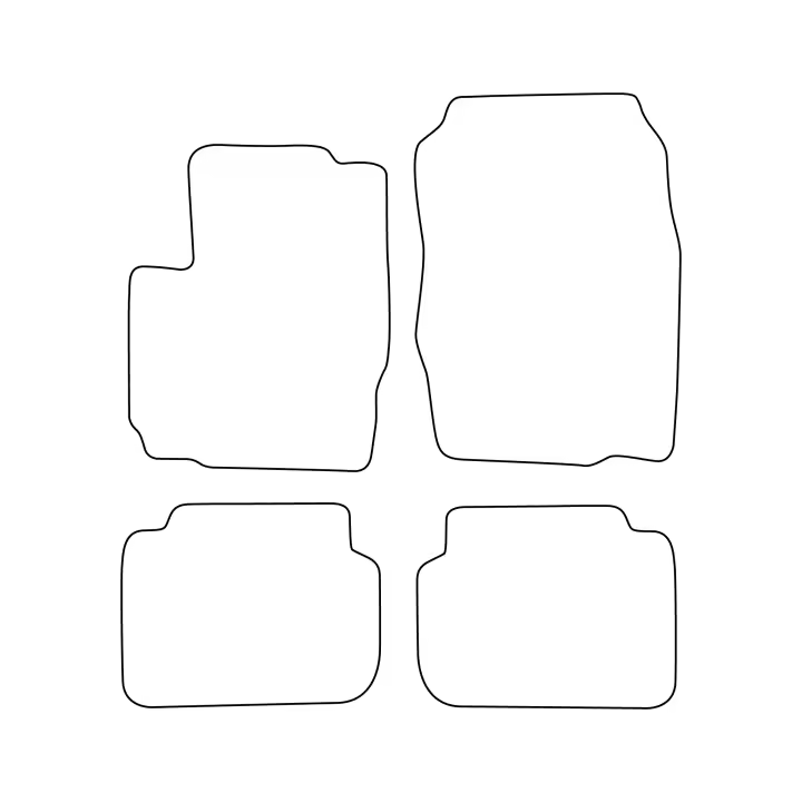 Juego de alfombrillas de terciopelo para Mitsubishi Colt VI 2005-2012 de 3 puertas - acabado azul - 1