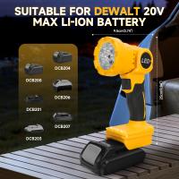 Luz De Trabajo LED Sin Cable Para Batería Dewalt 20V 10W 500LM 2 Modos De Iluminación Portátil Para Exteriores Iluminación En Gran Escala (No Incluye Batería) - details 0