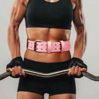 Cinturón De Levantamiento De Peso Para Mujer 10.5cm Ancho Soporte Espalda Fitness Gimnasio Squats Powerlifting Entrenamiento Cross Y Ejercicio Color Rosa - details 7